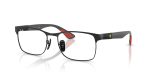 Rayban Optic RX8425M-F002 ดำด้าน Ferrari Rayban Optic RX8425M-F002 Ferrari ดำด้าน มุมสามส่วน