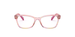Rayban Optic RY1591 3806 Fuchsia Striped Multicolor Rayban RY1591 3806 แว่นสายตาเด็กสีบานเย็นแถบหลากสี ทรงสี่เหลี่ยม สำหรับเด็กหญิง