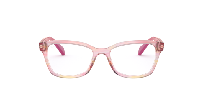 Rayban Optic RY1591 3806 Fuchsia Striped Multicolor Rayban RY1591 3806 แว่นสายตาเด็กสีบานเย็นแถบหลากสี ทรงสี่เหลี่ยม สำหรับเด็กหญิง