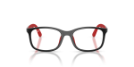 Rayban Optic RY1644 3928 Black Rubber Red Rayban RY1644 3928 แว่นสายตาเด็กสีดำพื้นแดงรับเบอร์ Bio-Based ขนาด XXL