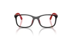 Rayban Optic RY1644 3928 Black Rubber Red Rayban RY1644 3928 แว่นสายตาเด็กสีดำพื้นแดงรับเบอร์ Bio-Based ขนาด XXL