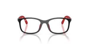 Rayban RY1644 3928 แว่นสายตาเด็กสีดำพื้นแดงรับเบอร์ Bio-Based ขนาด XXL