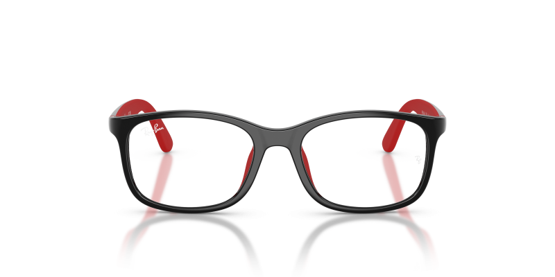 Rayban Optic RY1644 3928 Black Rubber Red Rayban RY1644 3928 แว่นสายตาเด็กสีดำพื้นแดงรับเบอร์ Bio-Based ขนาด XXL