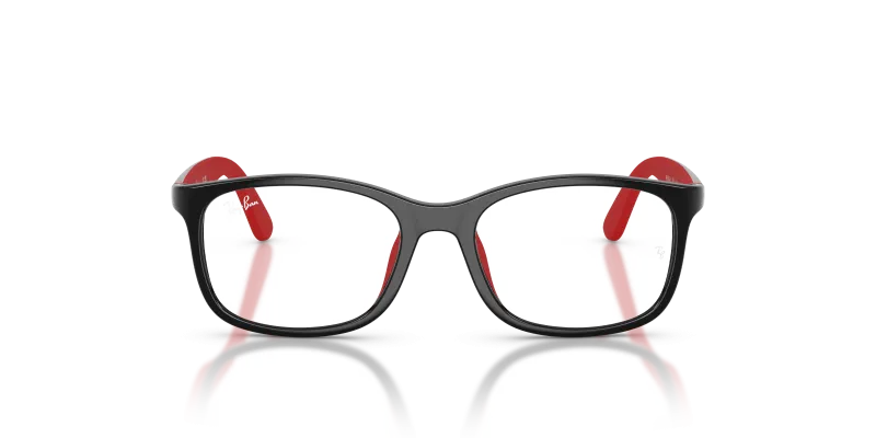 Rayban Optic RY1644 3928 Black Rubber Red Rayban RY1644 3928 แว่นสายตาเด็กสีดำพื้นแดงรับเบอร์ Bio-Based ขนาด XXL