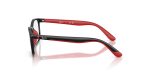 Rayban Optic RY1644 3928 Black Rubber Red แว่นสายตา Rayban RY1644 3928 มุมข้าง ขาแว่นพื้นผิวรับเบอร์สีแดง