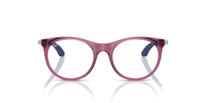 Rayban RY9082V 7504 แว่นสายตาเด็กสีม่วงโปร่งใส ทรงแฟนทอส ขาอลูมิเนียม