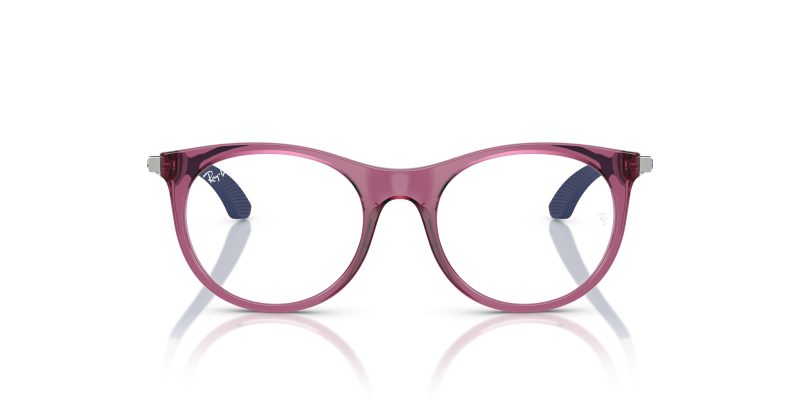 Rayban RY9082V 7504 แว่นสายตาเด็กสีม่วงโปร่งใส ทรงแฟนทอส ขาอลูมิเนียม