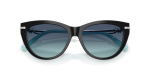 Tiffany & Co Sun TF4253F 80559S Black On Tiffany Blue Azure Gradient Tiffany & Co TF4253F 80559S close-up ด้านหน้า ดำและ Tiffany Blue