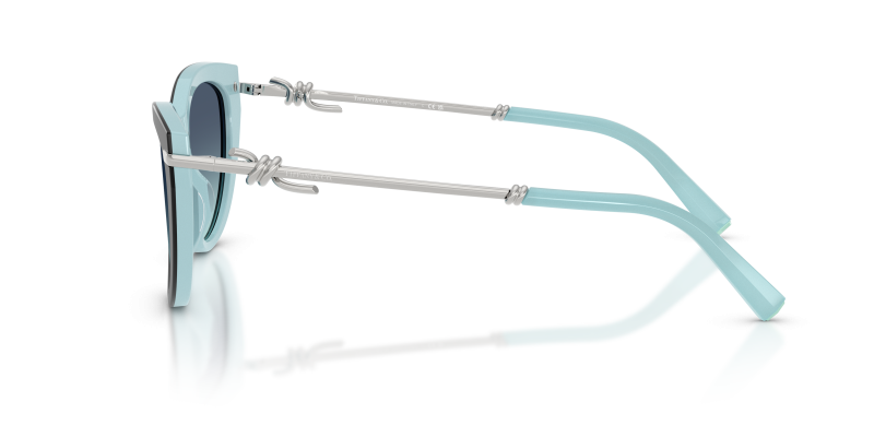 แว่นกันแดด Tiffany TF4253F 80559S มุมข้าง Tiffany Blue ขาแว่นเงิน