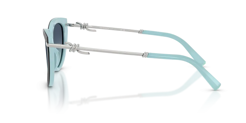 แว่นกันแดด Tiffany TF4253F 80559S มุมข้าง Tiffany Blue ขาแว่นเงิน