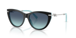 Tiffany & Co Sun TF4253F 80559S Black On Tiffany Blue Azure Gradient Tiffany & Co TF4253F 80559S มุมเอียง 3/4