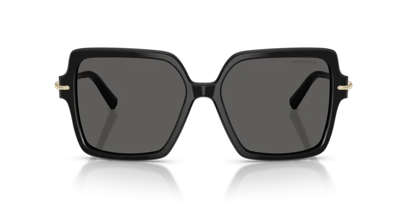 Tiffany & Co Sun TF4260U 8001S4 Black Dark Grey Tiffany & Co TF4260U 8001S4 แว่นกันแดดสี่เหลี่ยมอะซิเตทดำ เลนส์เทาเข้ม ผู้หญิง