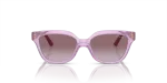 Vogue Sun VJ2021 27808H Transparent Pink Violet Gradient แว่นกันแดดเด็ก Vogue VJ2021 27808H สีชมพูโปร่งใส ทรงเรขาคณิต มุมมองด้านหน้า