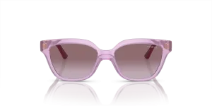 แว่นกันแดดเด็ก Vogue VJ2021 27808H สีชมพูโปร่งใส ทรงเรขาคณิต มุมมองด้านหน้า