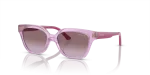 Vogue Sun VJ2021 27808H Transparent Pink Violet Gradient แว่นกันแดด Vogue VJ2021 27808H ชมพูโปร่งใส เลนส์ไล่ระดับม่วง มุมมองสามส่วนสี่