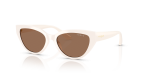 Vogue Sun VJ2026 312473 Ivory Dark Brown แว่นกันแดด Vogue VJ2026 312473 งาช้าง เลนส์น้ำตาลเข้ม มุมมองสามส่วนสี่