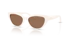Vogue Sun VJ2026 312473 Ivory Dark Brown แว่นกันแดด Vogue VJ2026 312473 งาช้าง เลนส์น้ำตาลเข้ม มุมมองสามส่วนสี่