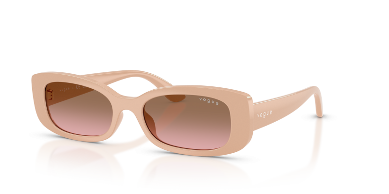 Vogue VJ2031 326314 ชมพูแป้งฝุ่น มุมสี่ส่วน เลนส์ Brown Pink Gradient