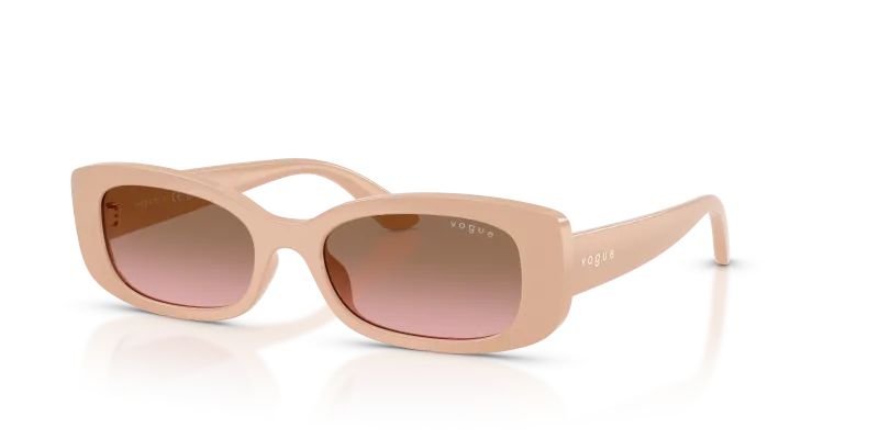Vogue VJ2031 326314 ชมพูแป้งฝุ่น มุมสี่ส่วน เลนส์ Brown Pink Gradient