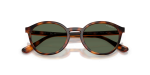 Vogue Sun VJ2033 W65671 Dark Havana Dark Green Vogue VJ2033 W65671 ภาพระยะใกล้ รายละเอียดลายฮาวานาและเลนส์เขียวเข้ม