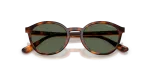 Vogue Sun VJ2033 W65671 Dark Havana Dark Green Vogue VJ2033 W65671 ภาพระยะใกล้ รายละเอียดลายฮาวานาและเลนส์เขียวเข้ม