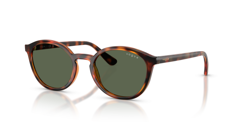 Vogue VJ2033 W65671 ฮาวานาเข้ม มุมสี่ส่วน เลนส์สีเขียวเข้ม