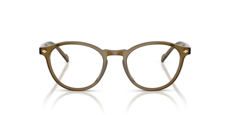 Vogue Optic VO5326 3260 Transparent Olive Green Vogue VO5326 3260 แว่นสายตาอะซิเตทเขียวมะกอกโปร่งใสสำหรับผู้ชาย ทรงวงรี