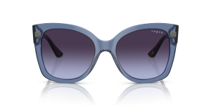 Vogue VO5338S 28304Q แว่นกันแดดอะซิเตทน้ำเงินโปร่งใสสำหรับผู้หญิง