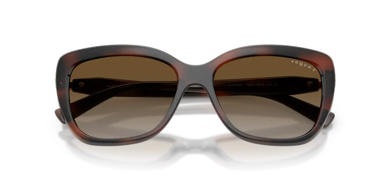 Vogue VO5678SB 2386T5 close-up ด้านหน้า ลายฮาวานาน้ำตาลทรงผีเสื้อ