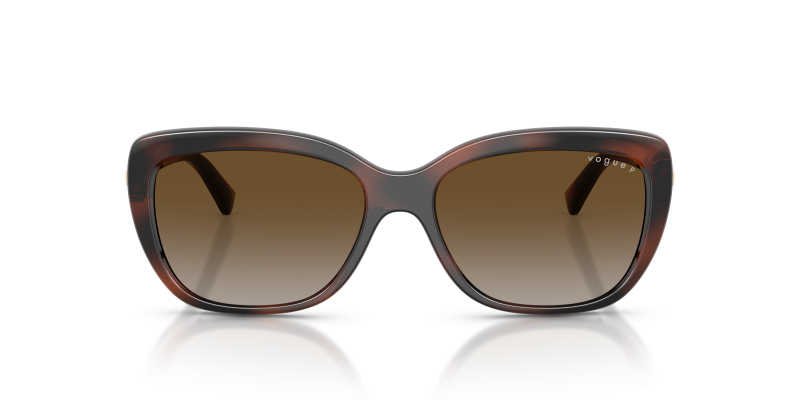 Vogue Sun VO5678SB 2386T5 Brown Havana Grey Gradient Polarized Vogue VO5678SB 2386T5 ด้านหน้า แว่นกันแดดผีเสื้อฮาวานาน้ำตาล โพลาไรซ์ ผู้หญิง