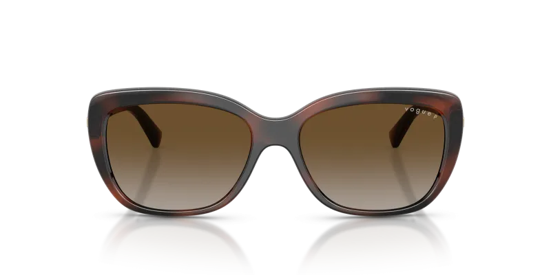 Vogue Sun VO5678SB 2386T5 Brown Havana Grey Gradient Polarized Vogue VO5678SB 2386T5 ด้านหน้า แว่นกันแดดผีเสื้อฮาวานาน้ำตาล โพลาไรซ์ ผู้หญิง