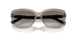 Vogue Sun VO5678SB 294011 Transparent Brown Gradient Grey Vogue VO5678SB 294011 close-up ด้านหน้า กรอบน้ำตาลโปร่งแสงทรงผีเสื้อ
