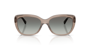 Vogue VO5678SB 294011 ด้านหน้า แว่นกันแดดผีเสื้อน้ำตาลโปร่งใส เลนส์เทา ผู้หญิง
