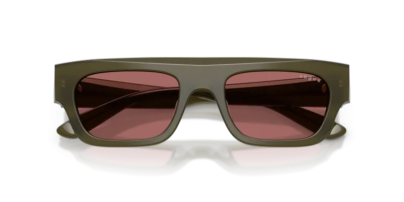 Vogue VO5694SU 328869 close-up ด้านหน้า อะซิเตทเขียวมะกอกโอปอลเลนส์ม่วง