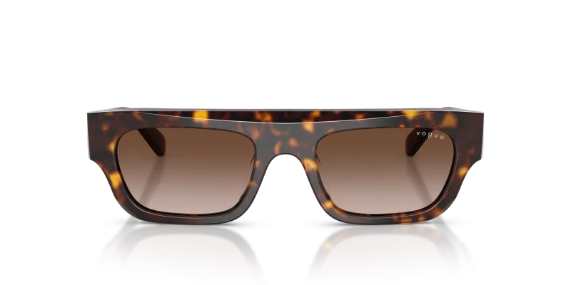 Vogue Sun VO5694SU W65613 Dark Havana Gradient Brown Vogue VO5694SU W65613 แว่นกันแดดอะซิเตทฮาวานาเข้มสำหรับผู้หญิง ด้านหน้า