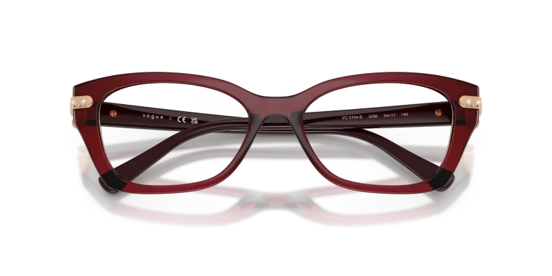 Vogue VO5704B 3286 close-up ด้านหน้า ประกายคริสตัล Strass