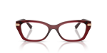 Vogue Optic VO5704B 3286 Transparent Bordeaux Vogue VO5704B 3286 แว่นสายตาบอร์โดโปร่งใสประดับ Strass ทรงตาแมว ด้านหน้า