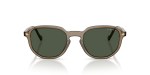 Vogue VO5707S 32939A แว่นกันแดดอะซิเตทน้ำตาล Heart เลนส์เขียว Polarized สำหรับผู้ชาย ด้านหน้า