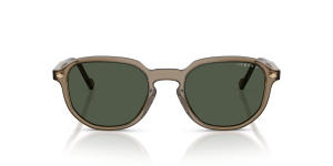 Vogue VO5707S 32939A แว่นกันแดดอะซิเตทน้ำตาล Heart เลนส์เขียว Polarized สำหรับผู้ชาย ด้านหน้า