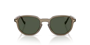 Vogue VO5707S 32939A แว่นกันแดดอะซิเตทน้ำตาล Heart เลนส์เขียว Polarized สำหรับผู้ชาย ด้านหน้า