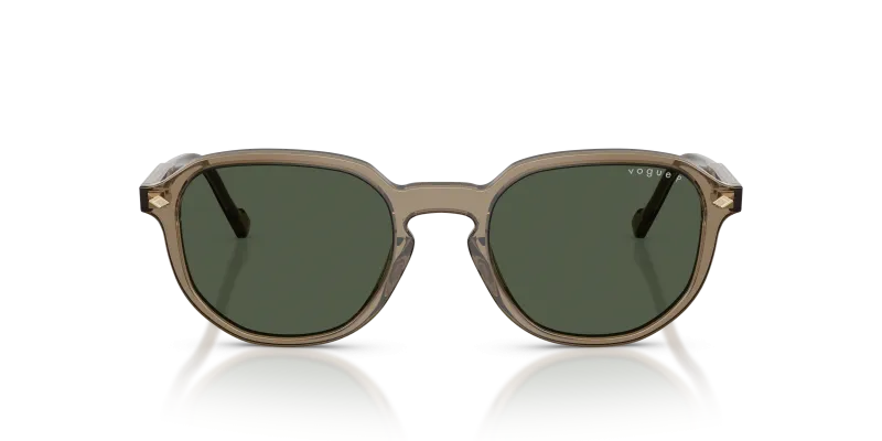 Vogue Sun VO5707S 32939A Transparent Brown Heart Dark Green Polarized Vogue VO5707S 32939A แว่นกันแดดอะซิเตทน้ำตาล Heart เลนส์เขียว Polarized สำหรับผู้ชาย ด้านหน้า
