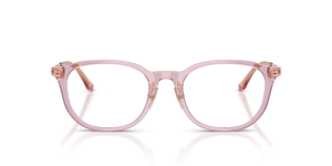 Vogue VO5713D 2980 แว่นสายตาอะซิเตทม่วงโปร่งใส ขาโรสโกลด์ ทรงเรขาคณิต ด้านหน้า