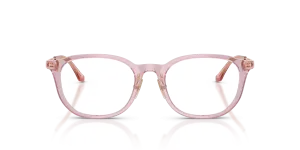 Vogue VO5713D 2980 แว่นสายตาอะซิเตทม่วงโปร่งใส ขาโรสโกลด์ ทรงเรขาคณิต ด้านหน้า