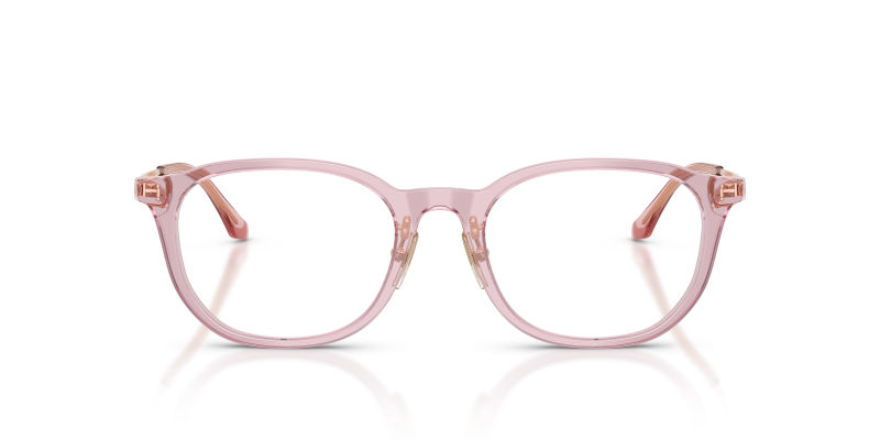 Vogue Optic VO5713D 2980 Transparent Purple Vogue VO5713D 2980 แว่นสายตาอะซิเตทม่วงโปร่งใส ขาโรสโกลด์ ทรงเรขาคณิต ด้านหน้า