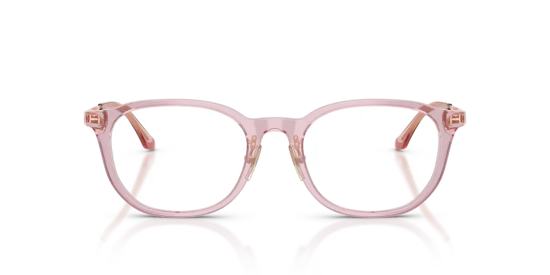 Vogue VO5713D 2980 แว่นสายตาอะซิเตทม่วงโปร่งใส ขาโรสโกลด์ ทรงเรขาคณิต ด้านหน้า