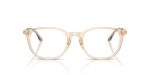 Vogue Optic VO5713D 2990 Transparent Caramel Vogue VO5713D 2990 แว่นสายตาอะซิเตทคาราเมลโปร่งใส ขาทองอ่อน ทรงเรขาคณิต ด้านหน้า