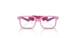 Vogue Optic VY2016 3027 Full Pink On Violet Rubber Vogue VY2016 3027 แว่นสายตาเด็กวัสดุฉีดชมพูบนยางม่วง ทรงหมอน ด้านหน้า