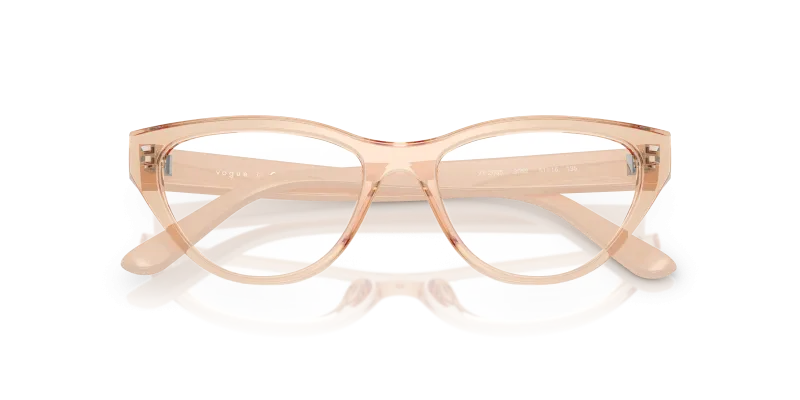 Vogue VY2035 3052 close-up ด้านหน้า พีชโปร่งใสไนลอน