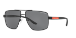 Armani Exchange Sun AX2037S 600081 Matte Black Polarized Grey Armani Exchange AX2037S 600081 close-up ด้านหน้า
