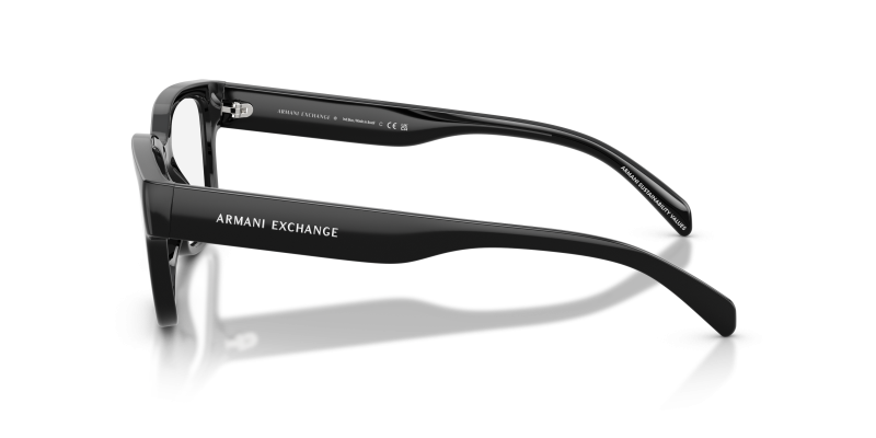 แว่นสายตา Armani Exchange AX3124U 8158 มุมข้าง ขาแว่นสลักตัวอักษร A|X